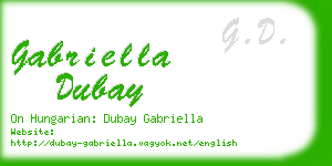 gabriella dubay business card